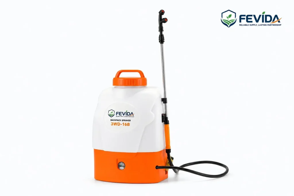 FEVIDA 3WD-16B and 3WD-18B electric power sprayers for farm and garden spraying