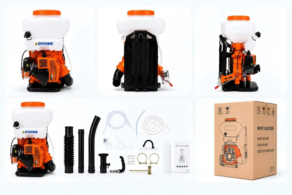 FEVIDA 3WF-2.6 backpack mist duster accessories kit with pipes, nozzles and packing set