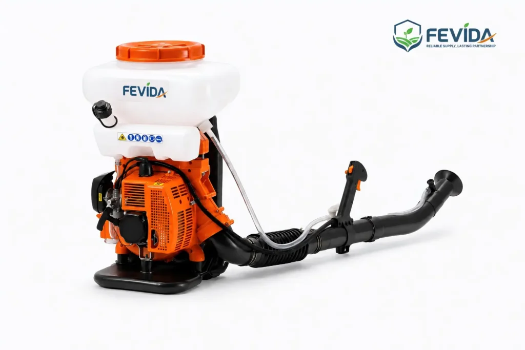 FEVIDA 3WF-2.6B backpack mist duster and mist blower for orchard spraying and crop protection