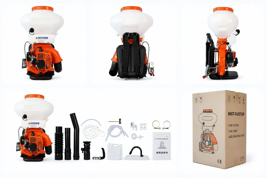 FEVIDA 3WF-3 backpack mist duster accessories kit with pipes, nozzles and packing set