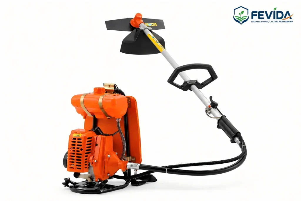 FEVIDA BG328 and BG328A backpack brush cutters for grass cutting and weed trimming