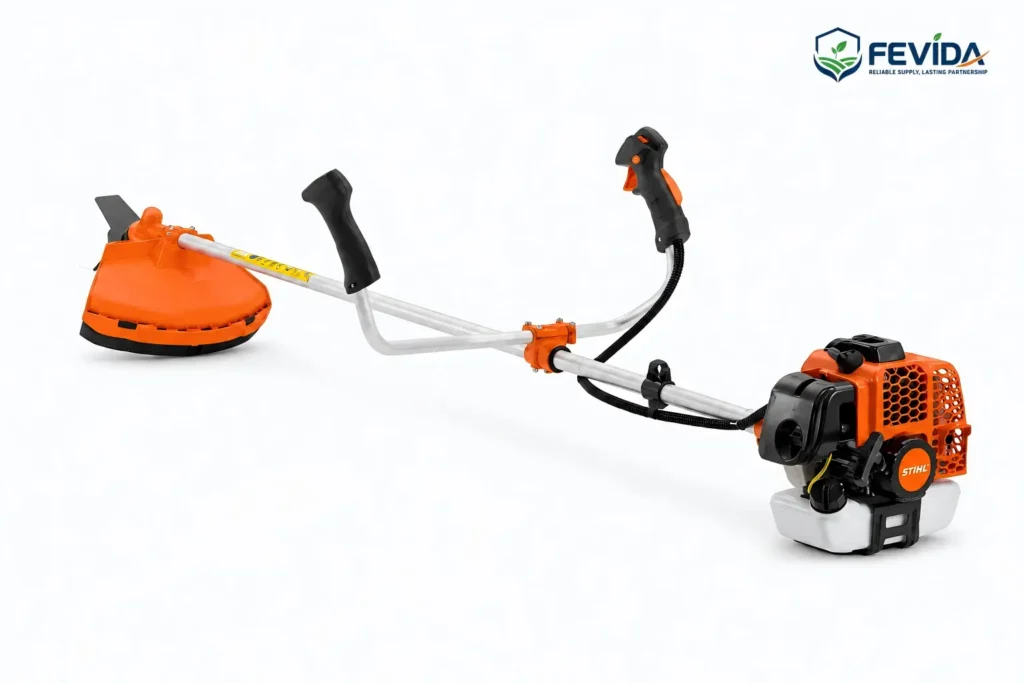 FEVIDA CG430E and CG520E side-mounted brush cutters for grass trimming and weed clearing