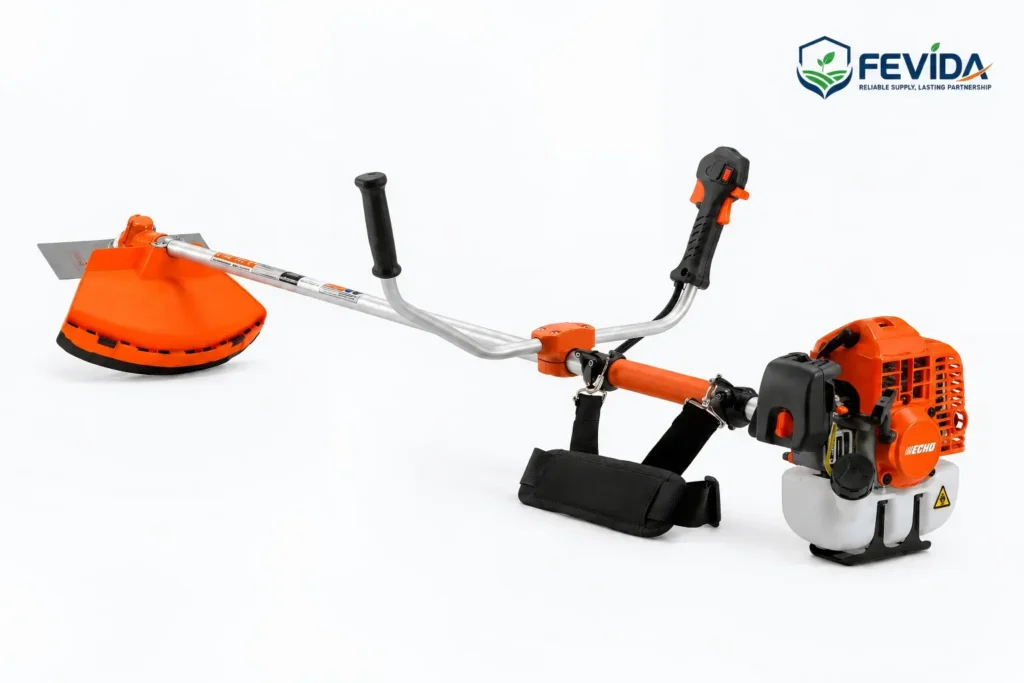 FEVIDA CG450 side-mounted brush cutter for grass cutting, weed trimming and landscaping