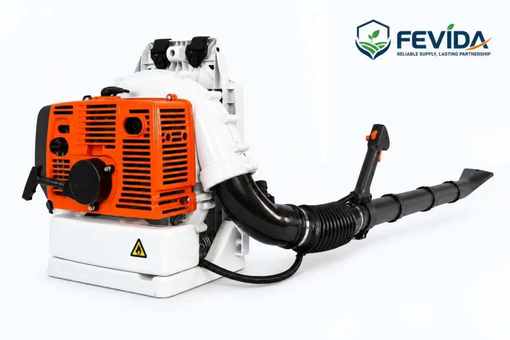 FEVIDA EB560 backpack leaf blower for leaf removal and landscaping work