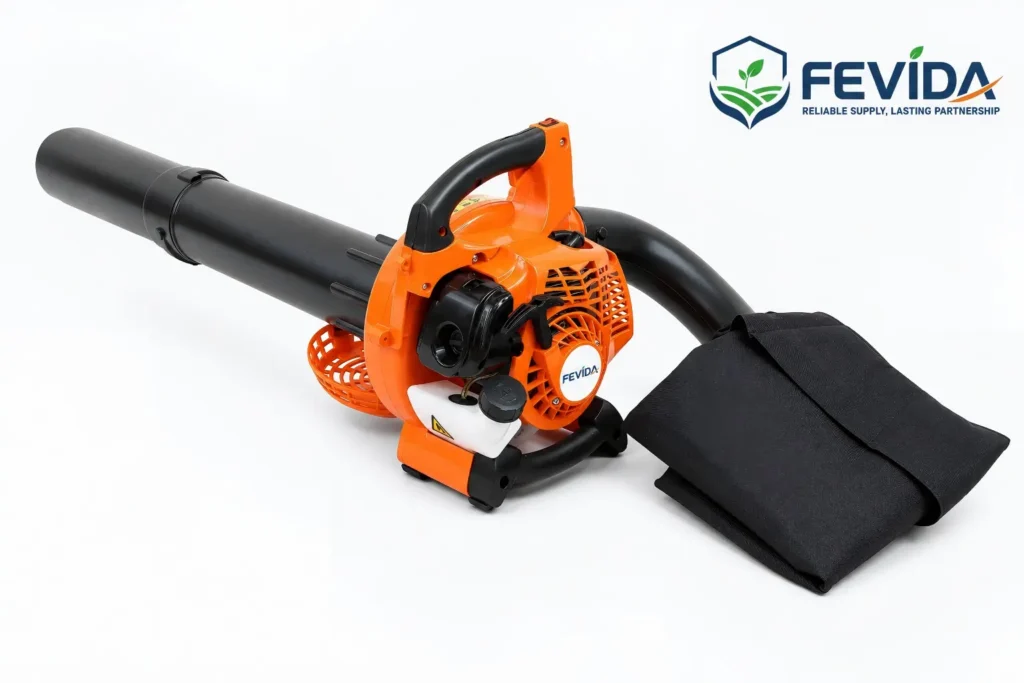 FEVIDA EBV260 blower vacuum for leaf blowing, vacuuming and garden cleaning