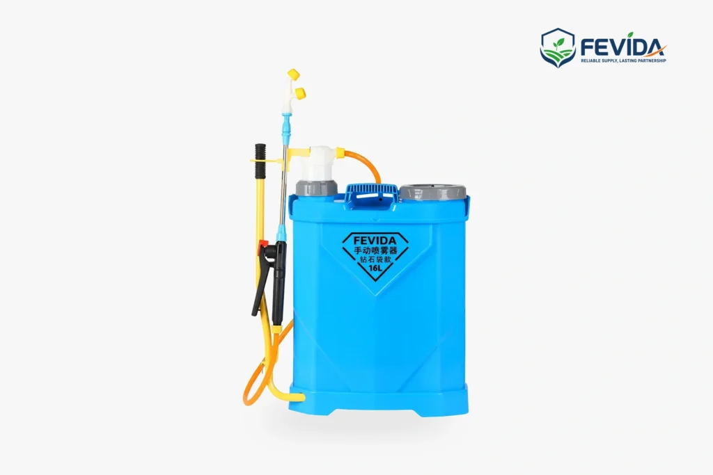 FEVIDA FM16 manual knapsack sprayer for farm, orchard, garden and sanitation use