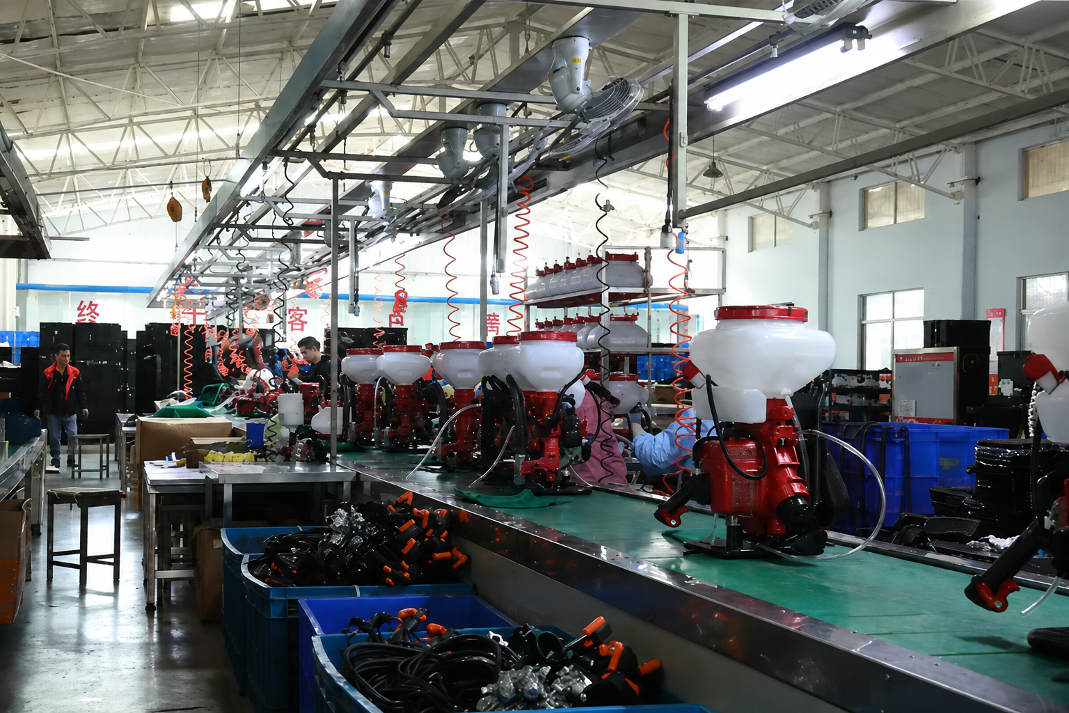 Supplier factory workshop for sprayer assembly and garden machinery sourcing